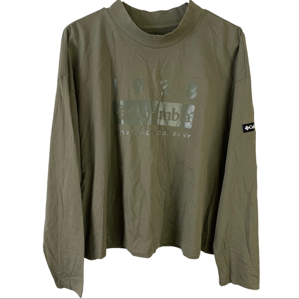 COLUMBIA graphic cropped long sleeves sweatshirt women’s Size 1X